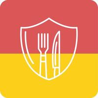 Cutlery Shield Vecto Icon vector