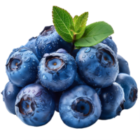 AI generated Sliced Serenity, Blueberry Cut Out with Transparency png