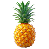 AI generated Sleek Exotic Appeal, Pineapple Cut Out on Transparent Background png