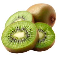 AI generated Sliced Freshness, Kiwi Cut Out with Transparency png