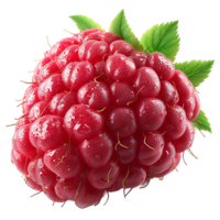 AI generated Sharp and Clear, Isolated Raspberry on a Transparent Canvas png