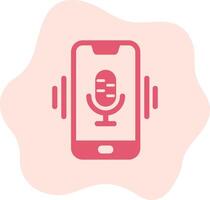 Mobile Voice Assistant Vecto Icon vector