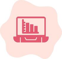 Online Bar Chart Vecto Icon vector