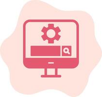 Computer Search Engine Vecto Icon vector
