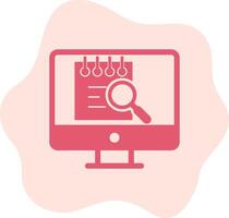 File Search Computer Vecto Icon vector