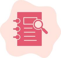 Notepad Search Vecto Icon vector