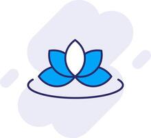 Lotus Line Filled Backgroud Icon vector