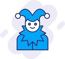 Jester Line Filled Backgroud Icon vector