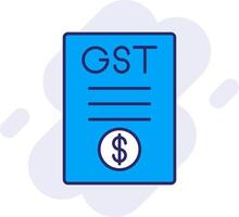 gst línea lleno fondo icono vector