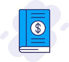 contabilidad libro línea lleno fondo icono vector