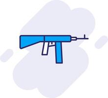 Rifle Line Filled Backgroud Icon vector