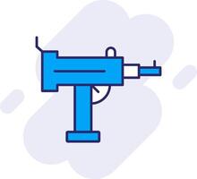 uzi línea lleno fondo icono vector