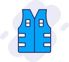 Bullet Proof Vest Line Filled Backgroud Icon vector