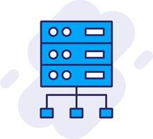 Structured Data Line Filled Backgroud Icon vector