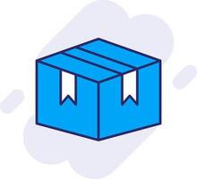 Delivery Box Line Filled Backgroud Icon vector