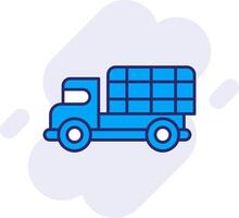 Military Truck Line Filled Backgroud Icon vector