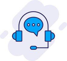 Customer Support Line Filled Backgroud Icon vector