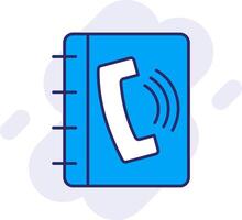 Phonebook Line Filled Backgroud Icon vector