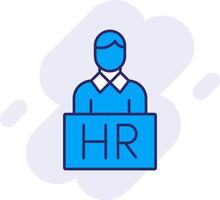 Human Resources Line Filled Backgroud Icon vector