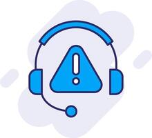 Trouble Support Line Filled Backgroud Icon vector