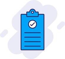 Checklist Line Filled Backgroud Icon vector