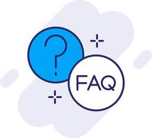 Question Line Filled Backgroud Icon vector