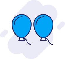 Balloons Line Filled Backgroud Icon vector