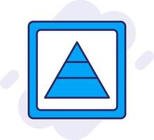 Pyramid Line Filled Backgroud Icon vector