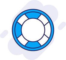 Lifebuoy Line Filled Backgroud Icon vector