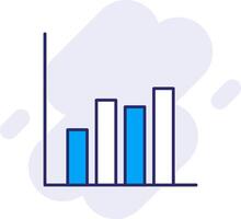 Bar Chart Line Filled Backgroud Icon vector