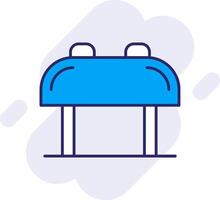 Pommel Horse Line Filled Backgroud Icon vector