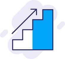 Stairs Line Filled Backgroud Icon vector