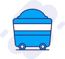 Wagon Line Filled Backgroud Icon vector