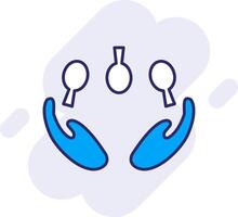 Juggling Line Filled Backgroud Icon vector