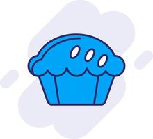 Pie Line Filled Backgroud Icon vector