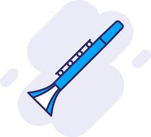 Clarinet Line Filled Backgroud Icon vector
