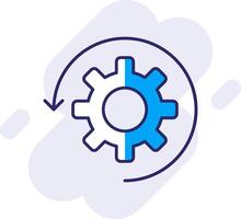 Automate Line Filled Backgroud Icon vector