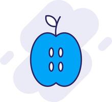 Apple Line Filled Backgroud Icon vector