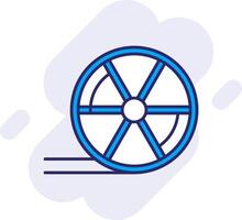 Wheel Line Filled Backgroud Icon vector