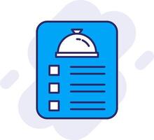 Menu Line Filled Backgroud Icon vector