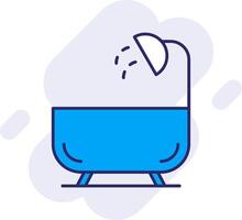 Shower Line Filled Backgroud Icon vector