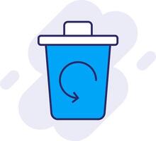 Trash Bin Line Filled Backgroud Icon vector