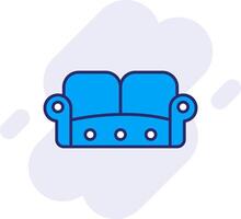 Sofa Line Filled Backgroud Icon vector