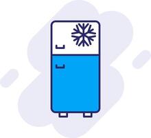 refrigerador línea lleno fondo icono vector