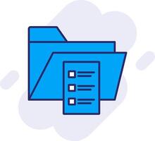 Archive Line Filled Backgroud Icon vector