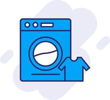 Laundry Line Filled Backgroud Icon vector