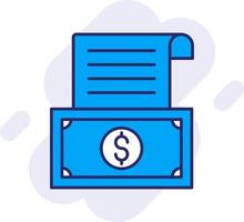 Invoice Line Filled Backgroud Icon vector