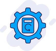 Process Data Line Filled Backgroud Icon vector