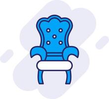 Throne Line Filled Backgroud Icon vector