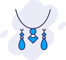 Jewelery Line Filled Backgroud Icon vector